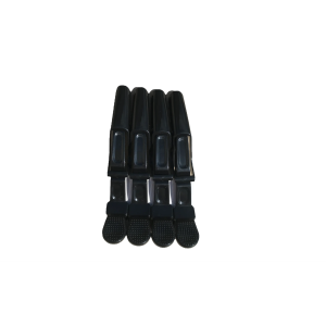 Hair Expert Clip Зажимы-крокодилы, 4 шт, Черные